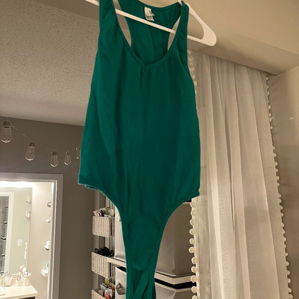 Green American Apparel Bodysuit